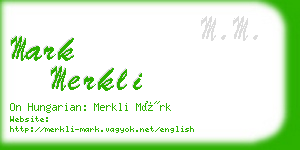 mark merkli business card